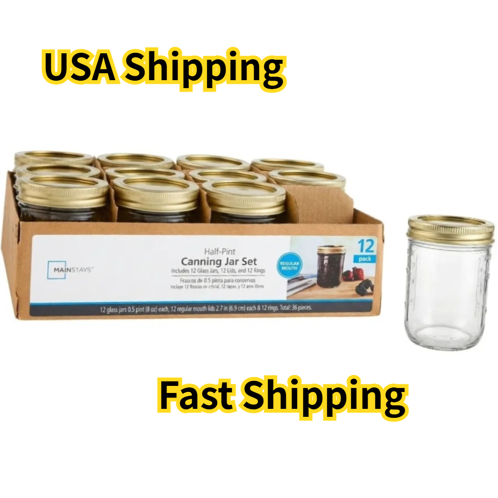Mason Jar 8Oz - 8 oz Mason Jars, Regular Mouth