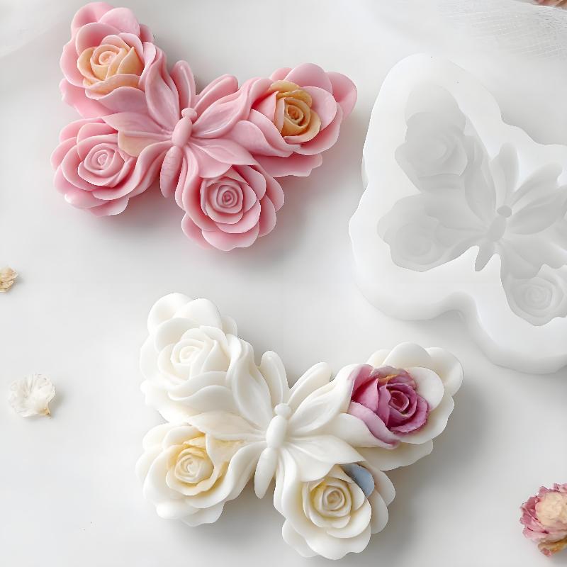 Candle Making Supplies Usa - DIY Rose Butterfly Form Silicone Mold