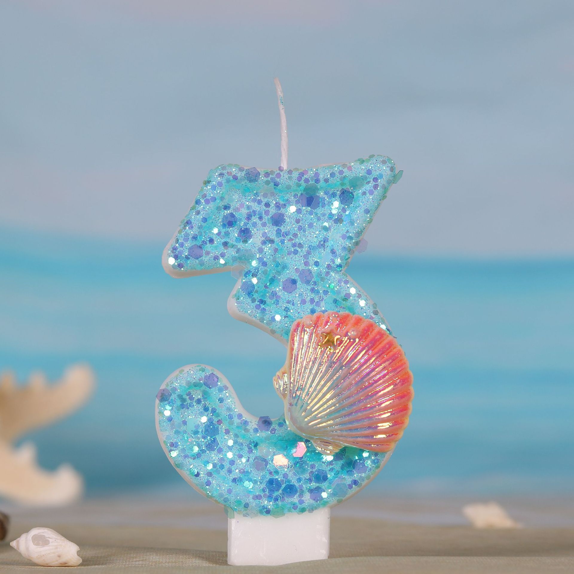 Ocean Mermaid Theme Cake Candl - đánh giá và giá Zebra Candle Supplies