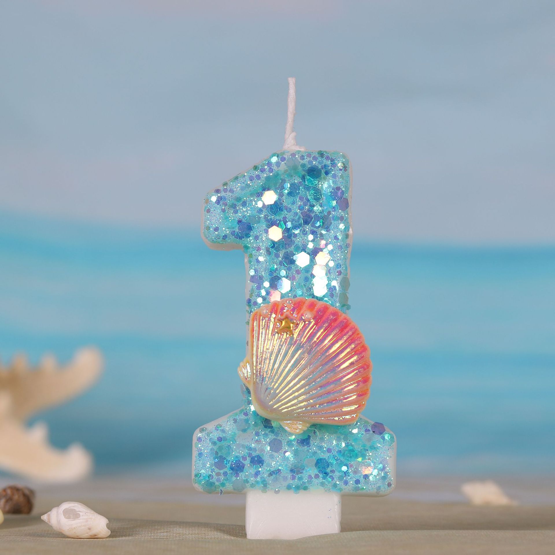 Ocean Mermaid Theme Cake Candl - đánh giá và giá Zebra Candle Supplies