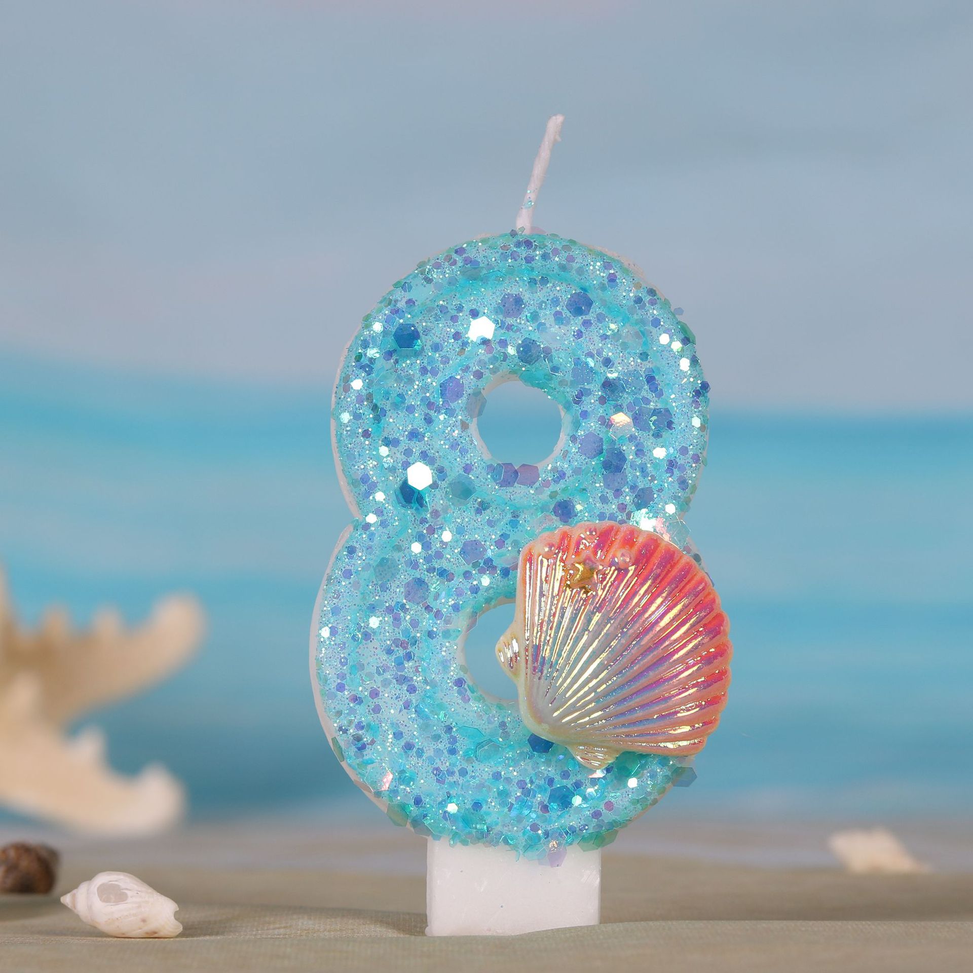 Ocean Mermaid Theme Cake Candl - đánh giá và giá Zebra Candle Supplies