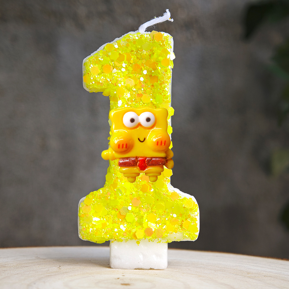 Cute Spongebob Candle Number 0 - đánh giá và giá Zebra Candle Supplies