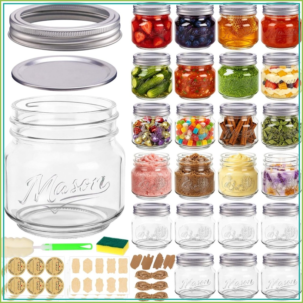 8 oz Mason Jars with Lids, 24  - đánh giá và giá Mason Jar 8Oz