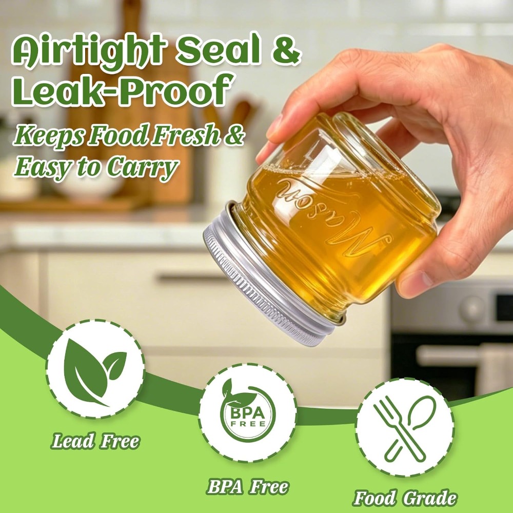 8 oz Mason Jars with Lids, 24  - đánh giá và giá Mason Jar 8Oz