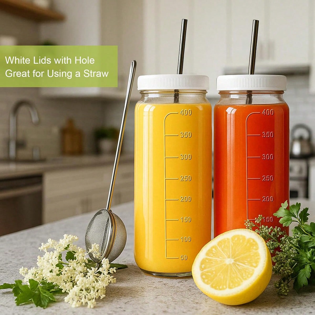 8 Pack Glass Juice Bottles Mod - đánh giá và giá Mason Jar 8Oz